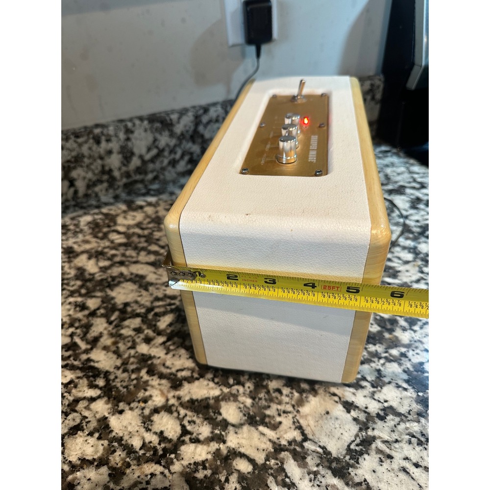 Sharper Image Vtg inspire Bluetooth Speaker Wood White Retro Mid Century Modern - Picture 7 of 8